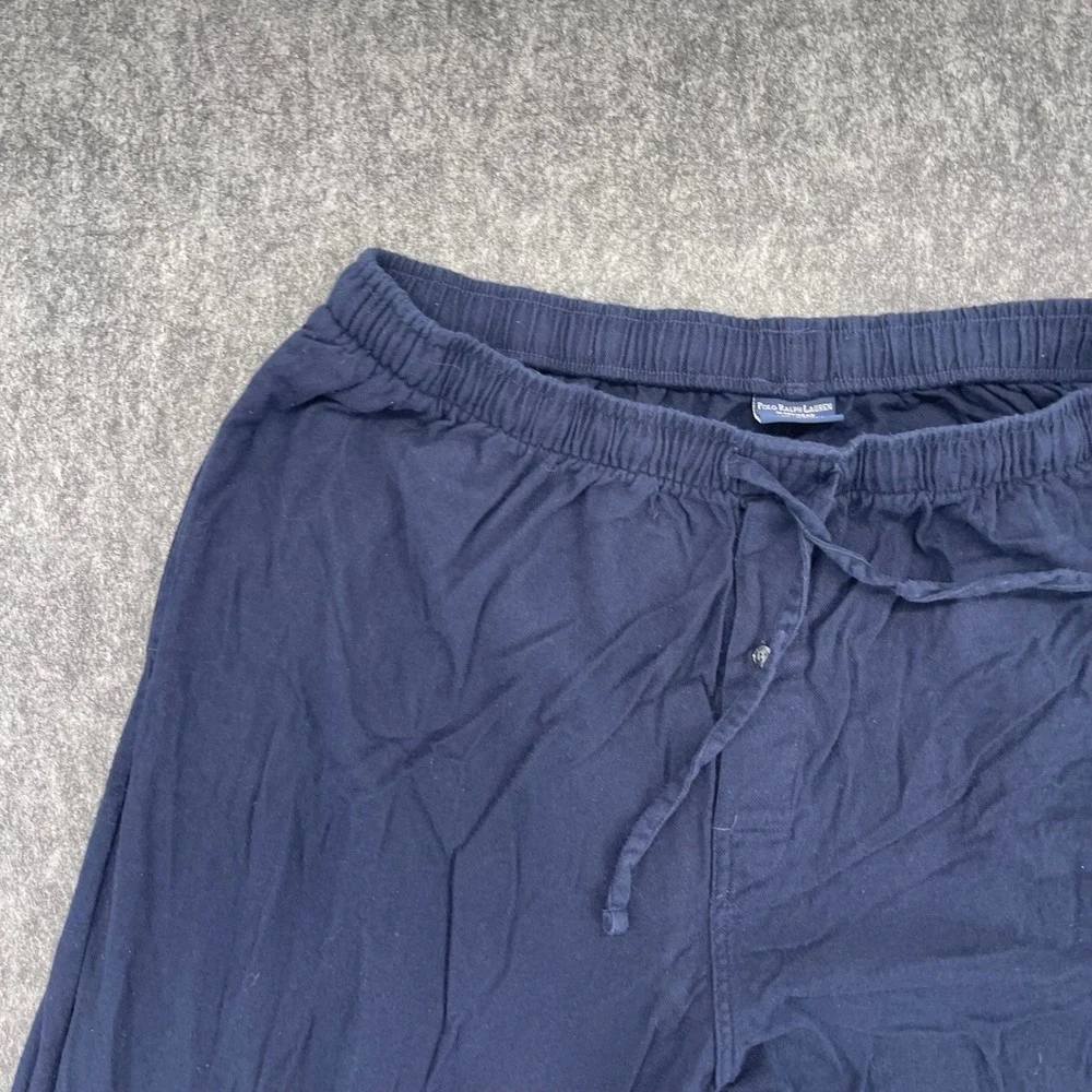 Polo Ralph Lauren Pants Mens XL Blue Knit Pajama Lounge Drawstring Pony Logo